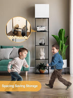 Large Floor Lamp with Shelves, 5-Tier Tall Floor lamp with - Image 5