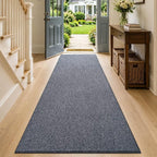 2x6 Grey Blue/White Runner Rug Washable Non-Slip - Image 2