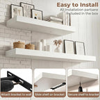 FLYJOE Floating Shelves for Wall, 48 Inch Floating Shelves Set of 2, Kitchen - Image 6