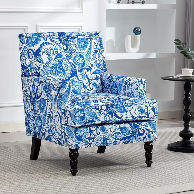 Mid Century Modern Accent Chair, Upholstered Comfortable Living Room - Image 8