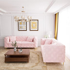 DAMAIFROM 75" Sofa Couch Mid Century Modern Velvet Couch Tufted Button Sofa - Image 7