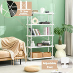 HCHQHS Bookshelf, 5-Tier Industrial Bookcase, Freestanding Tall Bookshelves - Image 6