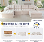 MAXYOYO 132" U Shaped Modular Sectional Sofa - Image 9