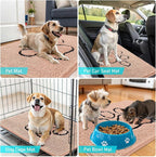 OLANLY Dog Door Mat for Muddy Paws 48x30, Paw Print Design Chenille Mud Mat | - Image 7