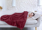Utopia Bedding Soft Fleece Bed Blanket Twin Size Burgundy | Microfiber Plush - Image 8
