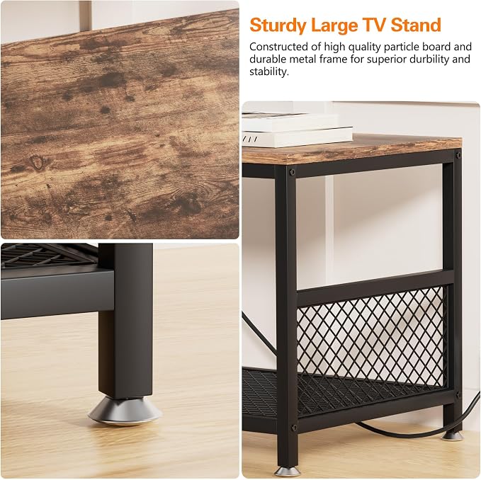 VECELO TV Stand with Power Outlets - Image 4