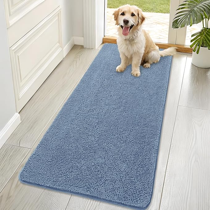OLANLY Dog Door Mat for Muddy Paws 70x32, Super Absorbent Chenille Mud Mat | by OLANLY