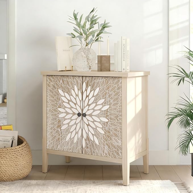 31" Carved Sideboard Buffet Cabinet - Image 8