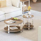 karlott Farmhouse Coffee Table, 30.3" Round Coffee Tables - Image 9
