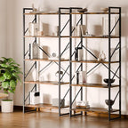 Shintenchi 5 Tiers Bookshelf, Classically Tall Bookcase Shelf, Industrial Book - Image 5