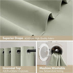 MIULEE Sage Green 100% Blackout Curtains - Image 7