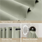 MIULEE Sage Green 100% Blackout Curtains - Image 7