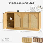 FORTUNETEC 63" Sideboard Buffet Cabinet - Image 2