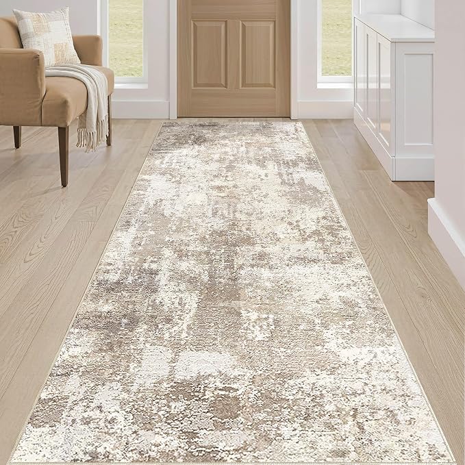 LOONGRUG Runner Rug 3x10 Washable Non-Slip Kitchen Neutral Modern Rug | - Image 4
