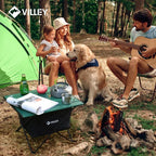 VILLEY Portable Camping Side Table, Ultralight Aluminum Folding Beach Table - Image 2