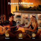 YESHOMY Farmhouse LED TV Stand - Image 5