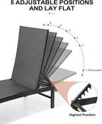 Crestlive Products 2PCS Chaise Lounge Chairs Outdoor - Image 5