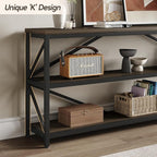 ONBRILL Industrial Console Sofa Table, 70.8 Inch Extra Long Entryway Table - Image 7