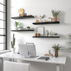 YYWUOJJ Wood Floating Shelves for Wall Decor, Rustic Wall Shelves for Bedroom - Image 6