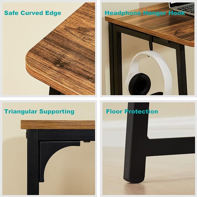 WOHOMO Folding Desk for Small Spaces, 31.5 Inch Foldable Computer Desks - Image 9