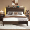Lifezone Queen Bed Frame with Headboard, Solid Wood Bed Frame Queen Size with by Lifezone