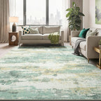 Rugflix 8x10 Area Rugs for Living Room, Washable Light Green Large Rug | - Image 9