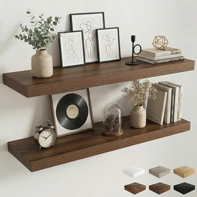 Dreamland 48 inch Floating Shelves, Rustic Wood Floating Wall Shelf by Dreamland