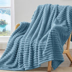 BEDELITE Striped Fleece Throw Blanket, Soft Cozy, Lightweight Warm, Machine by BEDELITE