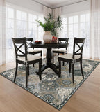 Lahome Moroccan Washable Living Room Rug, 5x8 Rugs - Image 3