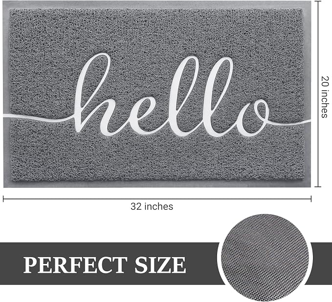 Door Mat Welcome Mat Floor Mat for Entryway, High Traffic Areas | Low Profile - Image 3