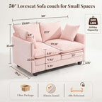 Loveseat Sofa with Cloud 3-Layer Cushion & 27" Deep Seat, Modern Love Seat - Image 2