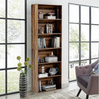 GRUSIGN 71" Tall 6-Tier Bookshelf, Large Open Display Bookcase by GRUSIGN