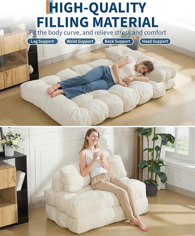 Folding Sofa Bed, Convertible Folding Out Sofa Bed - Image 4