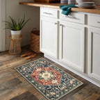 Yamaziot Washable Area Rug, 2x3 Small Boho Vintage Entryway Non-Slip Rug | - Image 6
