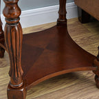 PADMA HOUSE Traditional Solid Wood Oval End Table - Image 8