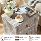 SAVOR LIFE Farmhouse Nightstand - Image 4
