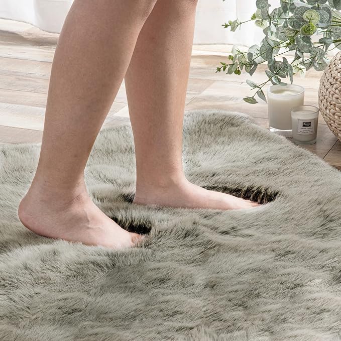 Ashler HOME DECO Soft Fox Faux Fur Chair Couch Cover Area Rug - Image 4