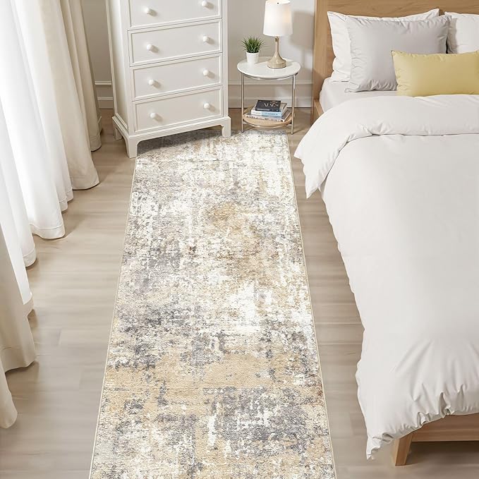 LOONGRUG Runner Rug 2x10 Washable Non-Slip Kitchen Neutral Modern Rug | - Image 6