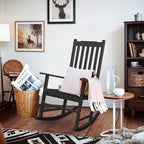 Flamaker Outdoor Rocking Chair Oversized Wooden Patio Chairs - Image 2