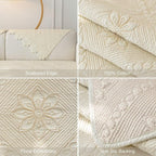 Cotton Quilted Dog Couch Cover for Sofa Farmhouse Rustic Embroidery Sectional - Image 7
