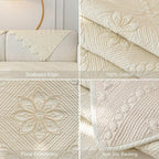 Cotton Quilted Dog Couch Cover for Sofa Farmhouse Rustic Embroidery Sectional - Image 7