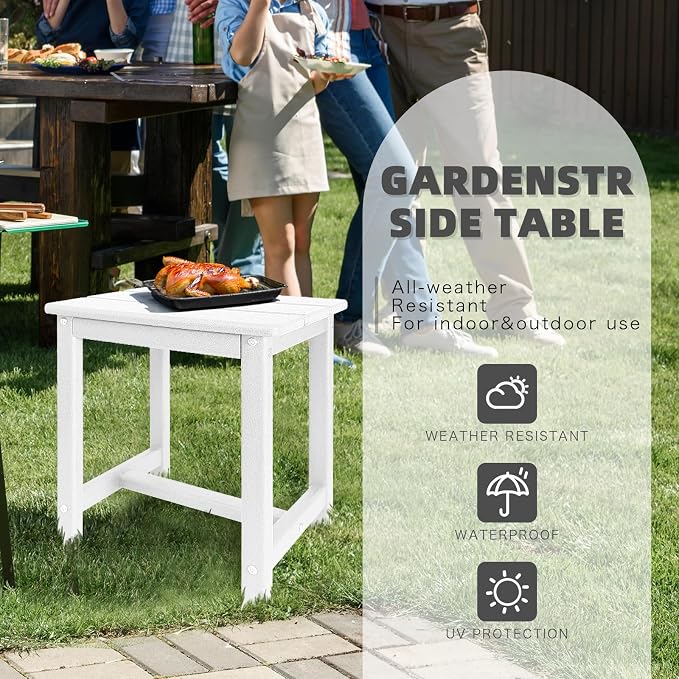 GARDENSTAR Adirondack Square Side Table, one-Tier Outdoor end Table, Patio Side - Image 4