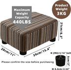 CAROLMADE Small Foot Stool Ottoman Footstool - Image 3