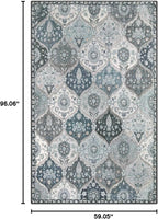 Lahome Moroccan Washable Living Room Rug, 5x8 Rugs - Image 2