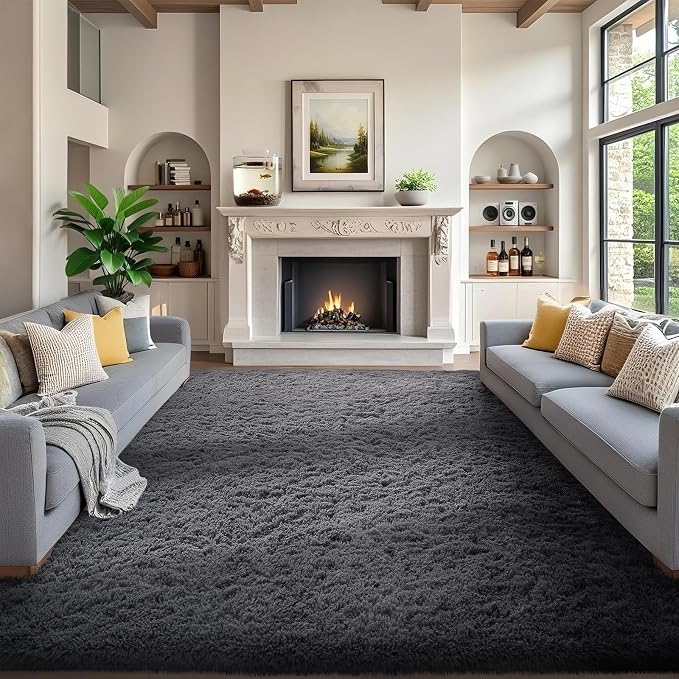 Ophanie 7x9 Area Rugs, Upgrade Non-Slip Fluffy Soft Rugs by Ophanie