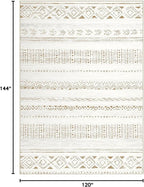 cotiled Boho 10x12 Area Rug for Living Room: Large Moroccan Washable Rug | - Image 2