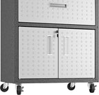 Manhattan Comfort Fortress Textured Metal 31.5" Garage Mobile Cabinet - Image 8
