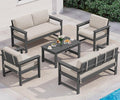 SERWALL 5 Pieces HDPE Outdoor Sofa Set by SERWALL
