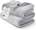 Bedsure GentleSoft Fleece Blankets King Size Light Grey by Unknown