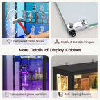 71” Glass Display Cabinet with RGB Light - Image 5
